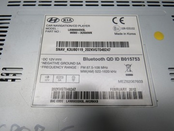 KIA SPORTAGE III RADIO NAWIGACJA NAVI 96500-3U500WK