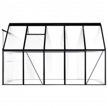 VidaXL Szklarnia, antracytowa, aluminium, 5,89 m²