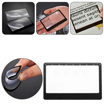 SZKŁO POWIĘKSZAJĄCE KARTA DO PORTFELA LUPA POWIĘKSZAJĄCA FORMACIE KARTY