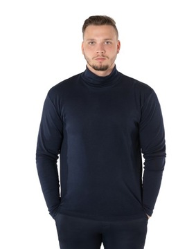 Elegancki Cienki Sweter Męski PółGolf Bawełniany Swetr Pół Golf 5348-2 r M