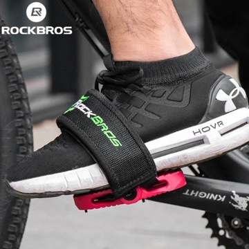 РЕМНИ ДЛЯ ВЕЛОСИПЕДНЫХ ПЕДАЛЕЙ, 2 ШТ. РЕМНИ ДЛЯ НОГ, ЛЕГКИЕ ЧЕРНЫЕ, НА ЗАВЕЛКРО