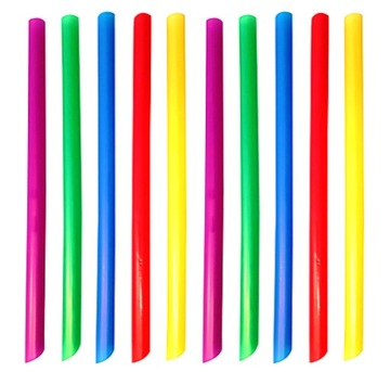 Słomki BUBBLE TEA plastik śr.12mm, dł.20cm 200szt