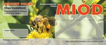 Paczka etykiet na miód uniwersalna 116x50