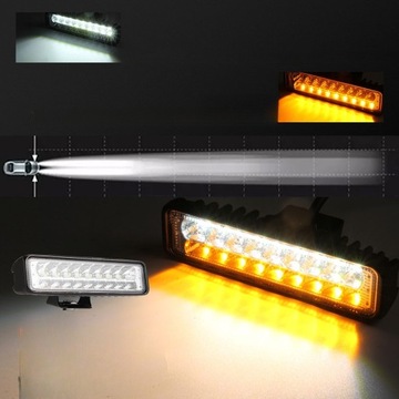LAMPA ROBOCZA DWURZĘDOWA ŚWIATŁA PRZECIWMGIELNE DO SAMOCHODOWYCH TAŚM LED Ż