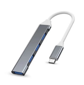ALUMINIOWY HUB USB 3.1 - USB-C - 4 PORTY USB - DO LAPTOPA I SMARTFONA - OTG