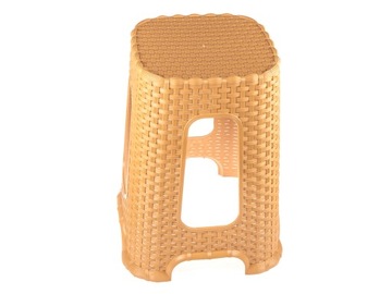 Taboret Rattan Stołek Hoker Krzesełko KREM 90KG