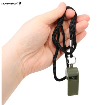 EDC Судейская сигнализация Свисток для мяча Громкий ремешок DOMINATOR из АБС-пластика Оливковый