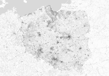 Fototapeta Mapa Polska do biura salonu 366x254 cm