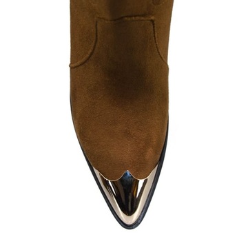 LaRoni E125 БОТИНКИ КОВБОЙСКИЕ БОТИНКИ КОЖАНЫЕ КОРИЧНЕВЫЕ КРАСНЫЕ