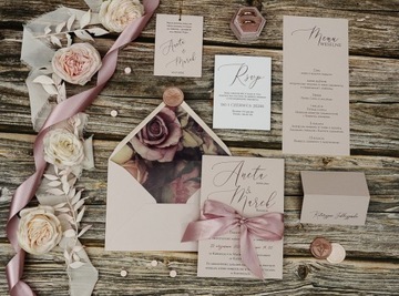 Приглашения на свадьбу Свадьба с открыткой с наклейкой