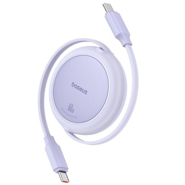 BASEUS KABEL USB-C TYP-C SZYBKIE ŁADOWANIE PRZEWÓD ZWIJANY 60W QC PD 1M