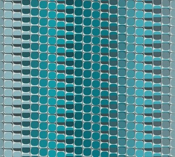 Tapeta winylowa na ścianę na flizelinie niebieski wzór geometryczny 3D