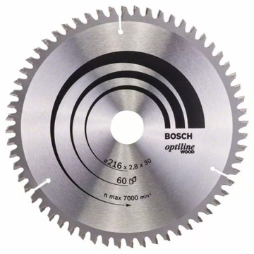 BOSCH TARCZA PILARSKA OPTILINE WOOD 216x30 Z60