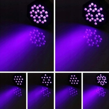 РЕФЛЕКТОРНАЯ ЛАМПА 36 LED UV 72W ДИСТАНЦИОННЫЙ DJ BAR CLUB
