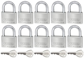 ABUS 10 KŁÓDEK NA 1 KLUCZ KŁÓDKA TITALIUM 10x60MM