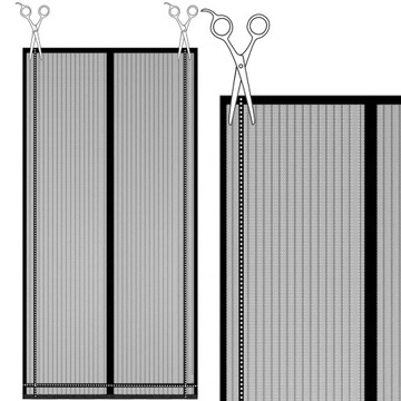 MOSKITIERA NA DRZWI BALKONOWE TARASOWE MAGNETYCZNA SIATKA 100x220cm MOCNA