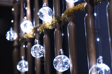 KURTYNA ŚWIETLNA KULKI LED GIRLANDA MIKOŁAJ BAŁWAN