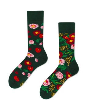 Skarpety MANYMORNINGS Flower Power Green 43-46