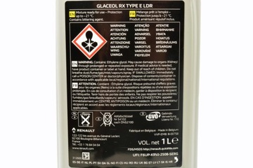 ЖИДКОСТЬ ДЛЯ РАДИАТОРА 1л RENAULT GLACEOL RX TYPE E LDR ОРИГИНАЛ