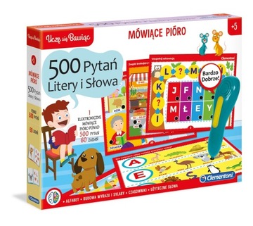 MÓWIĄCE PIÓRO 500 PYTAŃ LITERY I SŁOWA CLEMENTONI