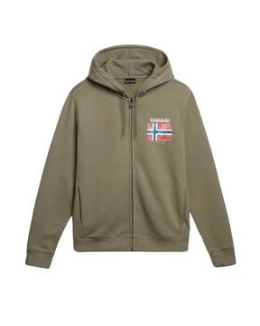 Napapijri Sweatshirt Guiro Hoodie Man Cotton Blend Military Green