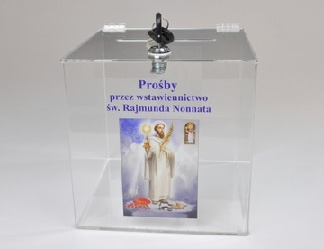 urna skarbonka skrzynka plexi 20x20x20 druk uv