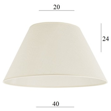 Abażur do lampy podłogowej 6S ecru struktura 40/24 wys klosz do lampy