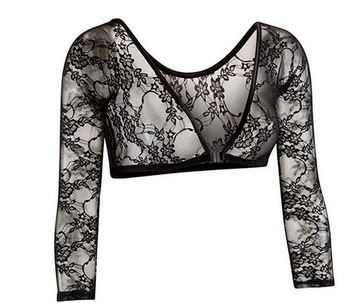BOLERKO CZARNE KORONKOWE M / L WESELNE 74