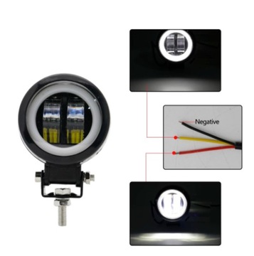 ГАЛОГЕННАЯ ФАРА СВЕТОДИОДНАЯ ЛАМПА CREE RING МОТОЦИКЛ x2