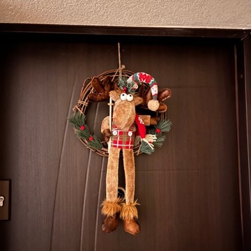 Дверной венок Центральная часть Рождественский венок Украшение Олень Настенный декор