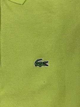 Lacoste Polo Damskie Zielone Logo Unikat Klasyk 36 XS S