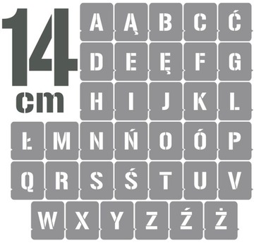 Szablony malarskie LITERY 14cm /wielorazowe/