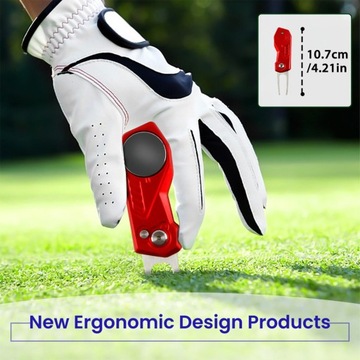 Оборудование для инструментов для гольфа Divot Портативное оборудование для ремонта гольфа L Ремонт вилки Pitch Mark Red