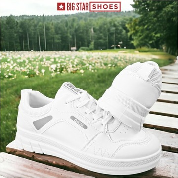 Buty Damskie Big Star Wygodne Sportowe trampki Białe sneakersy NN274A483 37