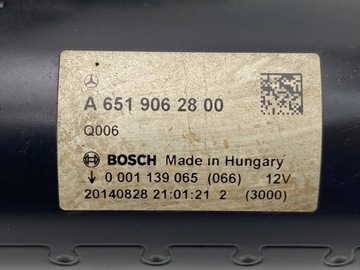 MERCEDES C 220 CDI W205 E W212 CLA W117 2.2 STARTÉR A6519062800