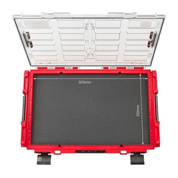QBRICK System ONE 2XL Органайзер для ящика для инструментов MFI Красный 4 пенопластовых вставки