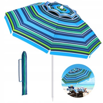 SKŁADANY PARASOL PLAŻOWY OGRODOWY 200cm