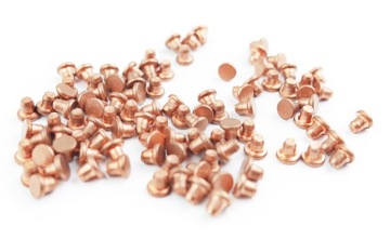 NITY GŁADKIE miedziowane 3x3,2mm 100szt. do SPOTTERA nity PEŁNE małe