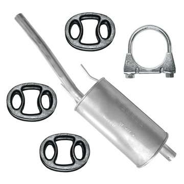 Tłumik końcowy Opel Combo Corsa C 1.4 1.6 OBEJMY