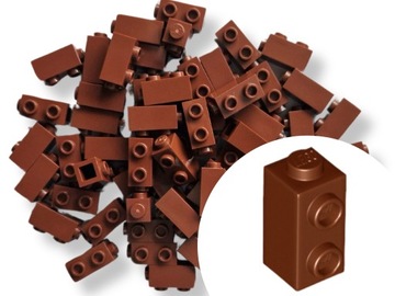 LEGO 32952 Klocek Brick 1x2 z wypustkami Reddish Brown brązowy 10szt
