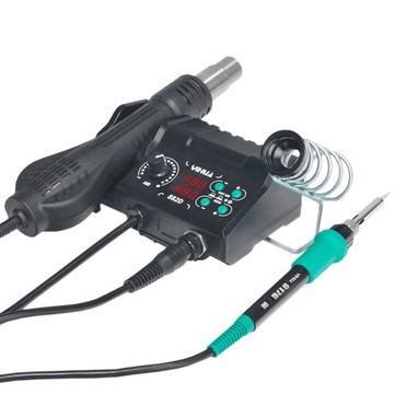 ТОЧНЫЙ ПАЯЛЬНИК 900M + СТАНЦИЯ ГОРЯЧЕГО ВОЗДУХА + НАСАДКИ YIHUA 882D 750W