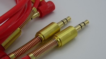 Kabel Audio x2 Jack-Jack 3,5mm Czerwony Woreczek