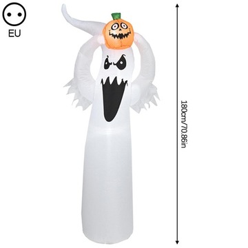 Длинная надувная тыква для Хэллоуина, украшение для Хэллоуина высотой 4 фута