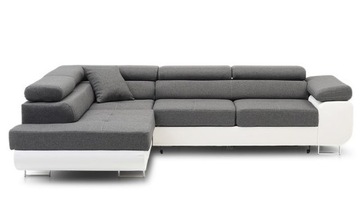 Narożnik rozkładany, lewy, 270x200x71 ciemny szary