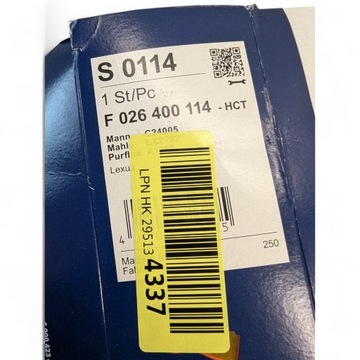 BOSCH F 026 400 114 FILTR VZDUCHU