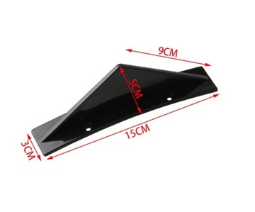 Накладки на сплиттер диффузора на задний бампер, универсальные, 4 шт, чёрный глянцевый