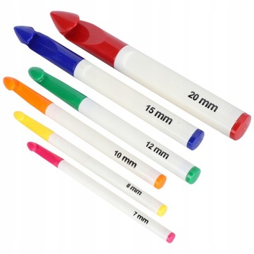 Набор крючков для вязания 6 шт. 7-20 мм.