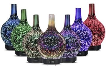 УВЛАЖНИТЕЛЬ ВОЗДУХА 3D ЛАМПА СТЕКЛЯННЫЙ ДИФФУЗОР АРОМАТЕРАПИЯ ПОДАРОК