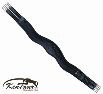KenTaur Popręg anatomiczny skórzany Dijon - czarny 135 cm