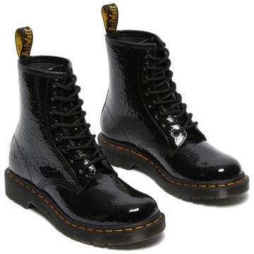 DR. MARTENS 1460 PATENT BLACK LEOPARD EMBOSS r. 5(38)